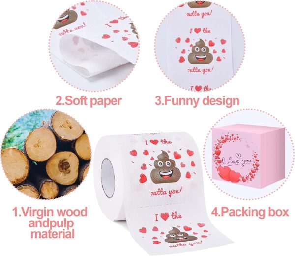 Valentine Romantic Gag Gifts Novelty Toilet Paper - Imagen 3