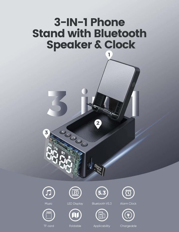 Bluetooth Speaker Stand: Unique Hd Surround Gadget - Imagen 3