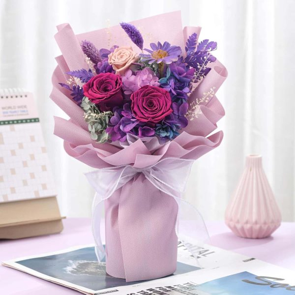 Lovenfold Preserved Purple Roses: Long-lasting Gifts - immagine 2