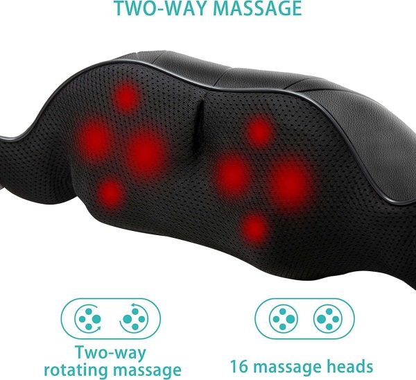 Aerlang Shiatsu 4d Electric Heated Neck Back Massager – Image 3