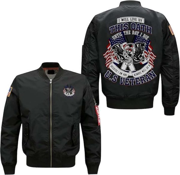 Us Veteran Pride Jacket Oath