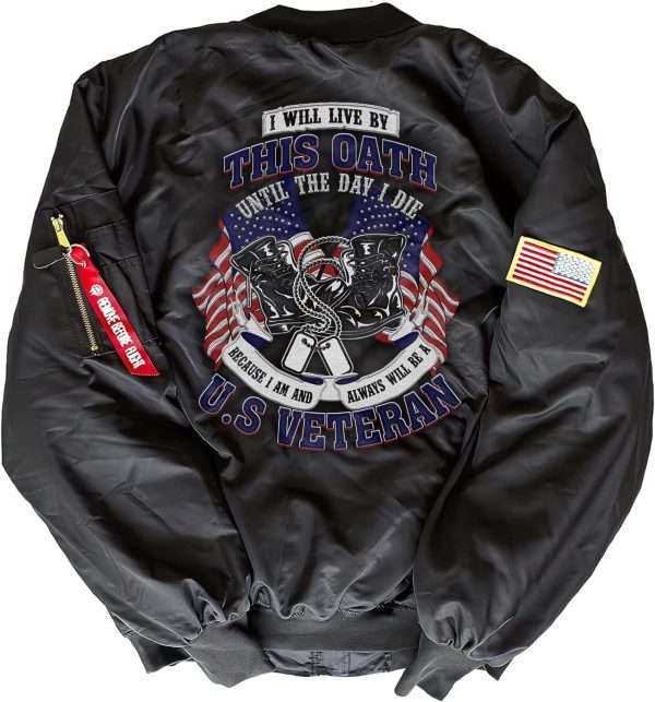Us Veteran Pride Jacket Oath – Image 3