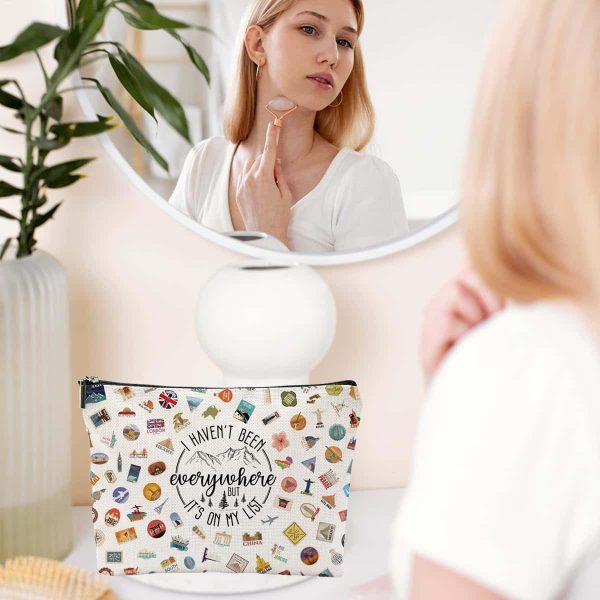 Women's Travel Cosmetic Toiletry Bag World Traveler Gift – Image 2