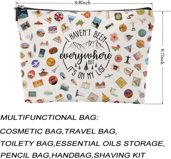 Women's Travel Cosmetic Toiletry Bag World Traveler Gift – Image 3