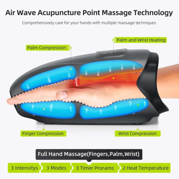 Upgraded Heated Compression Hand Massager 2024 - immagine 2