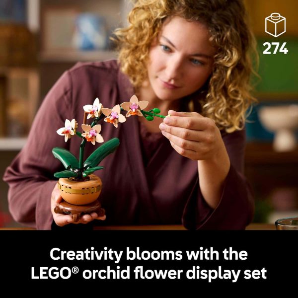 Lego Orchid Set: Decor, Gift, Adult Indoor Plant – Image 3