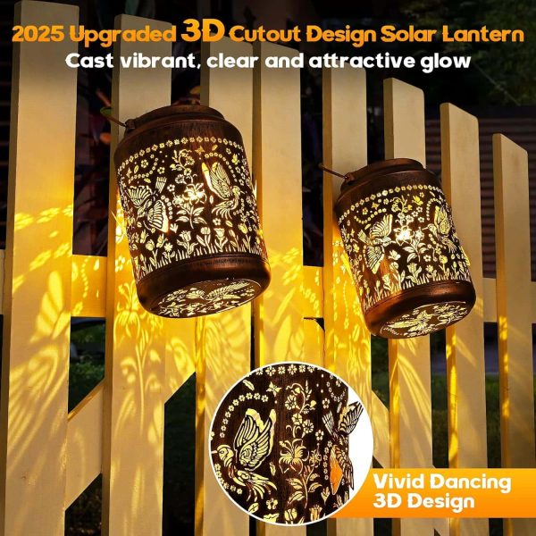3d Hummingbird Solar Lantern Garden Decor – Image 2